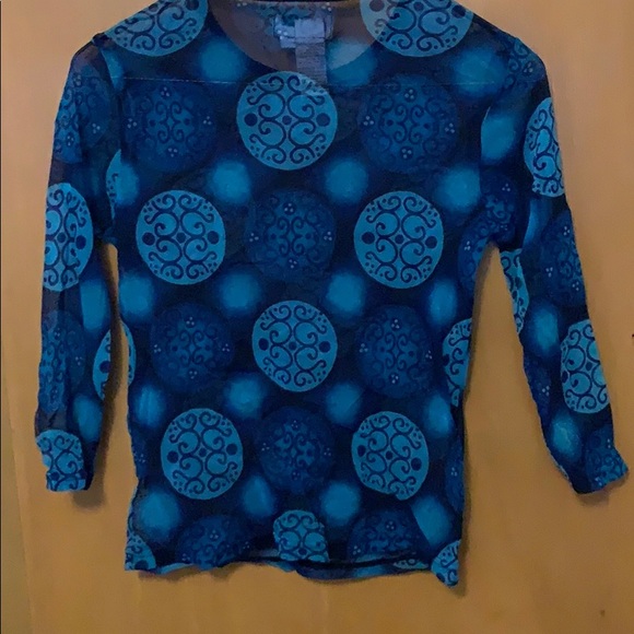 Blue See through top - Picture 3 of 3